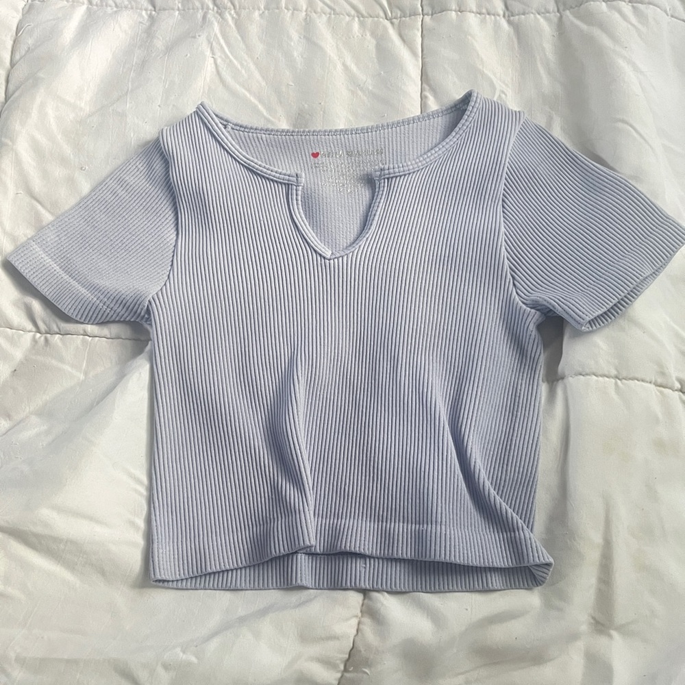 Seamless Blue Crop Top XS